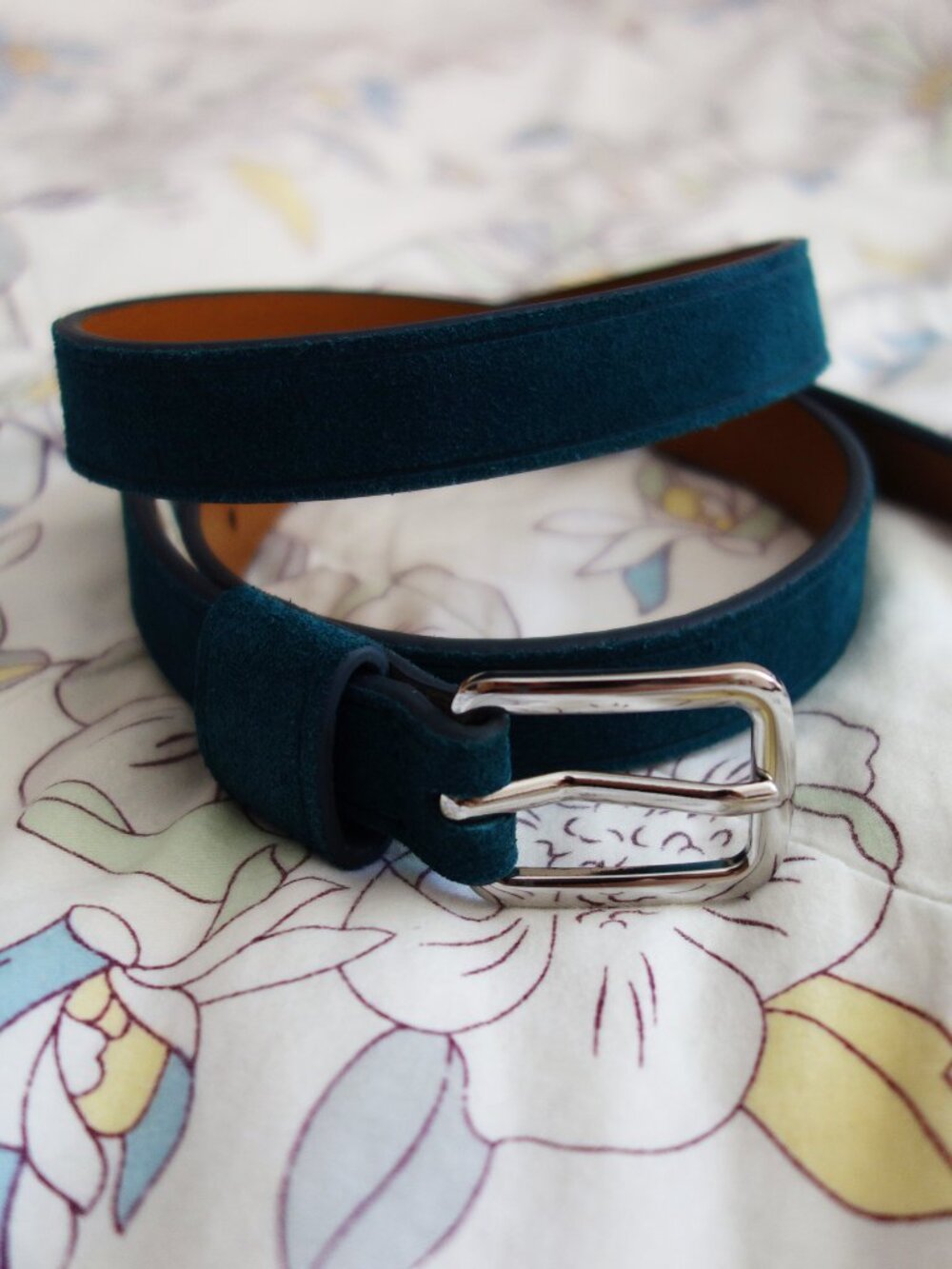 Banana Republic Women's Dark Teal Cow Leather Belt (S) NWT!